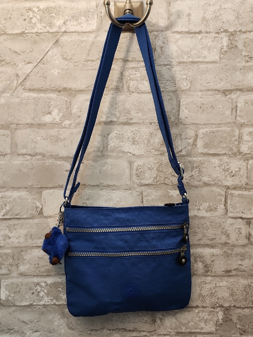 Kipling Blue Crossbody Shoulder Bag‎ with Gorilla Charm